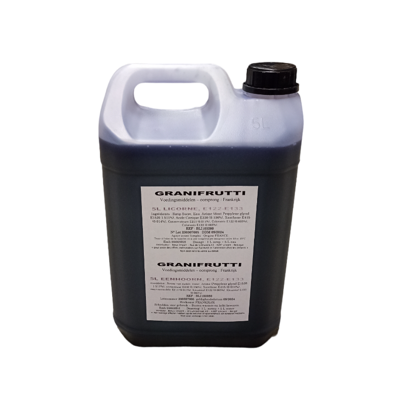 Sirop granita Licorne au goût Tutti Frutti de "Granifrutti"