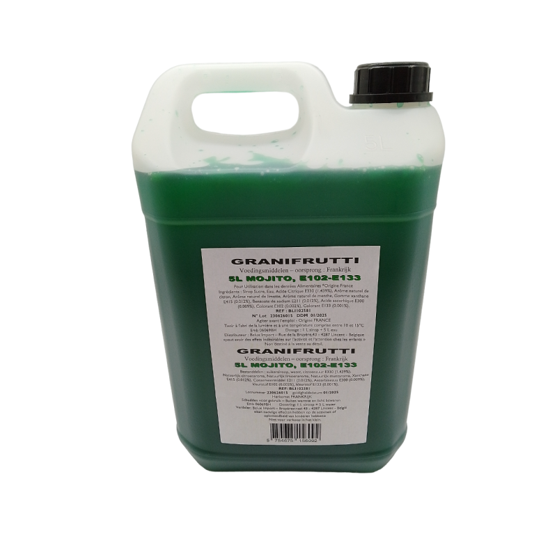 Mojito smaak siroop voor granita 5L