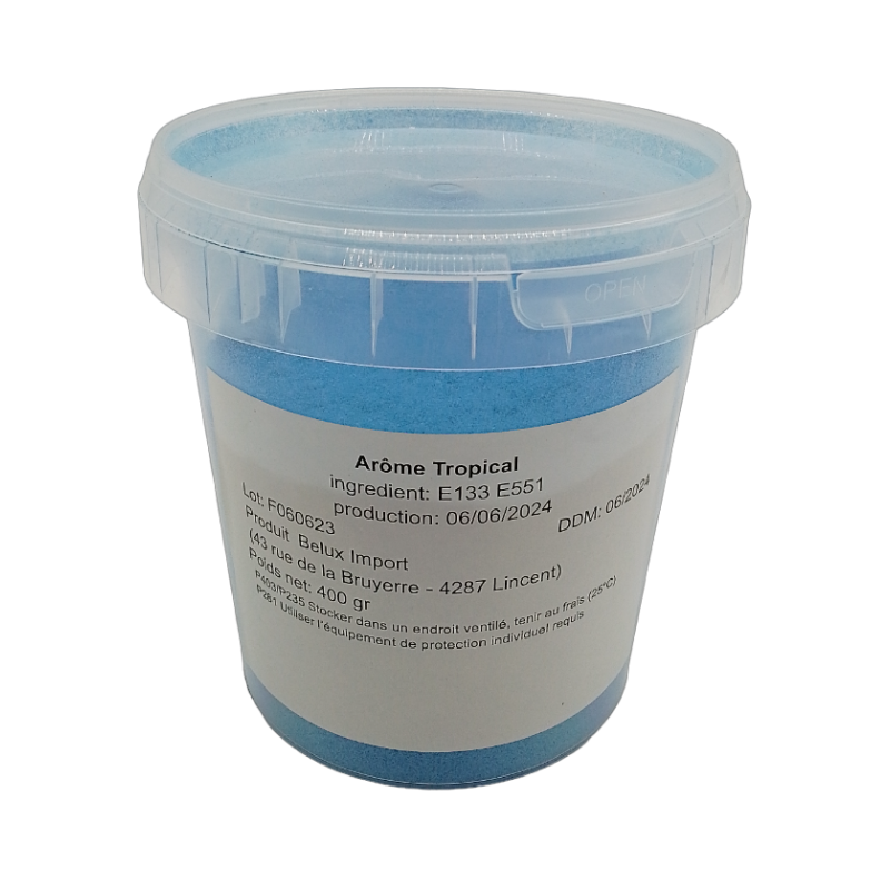 Flossine Tropical Blue (400 G) | Colorant aromatisé pour barbe à papa