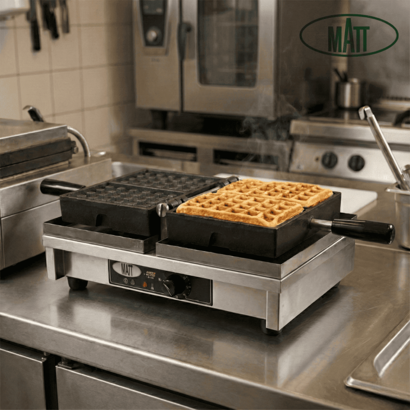 Eenvoudige Brusselse Wafelijzer Matt / Krampouz | Gratis Bezorging