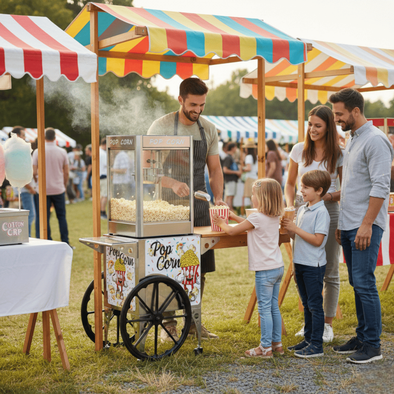 Popcornmachine - Jolly RVS | Gratis Levering