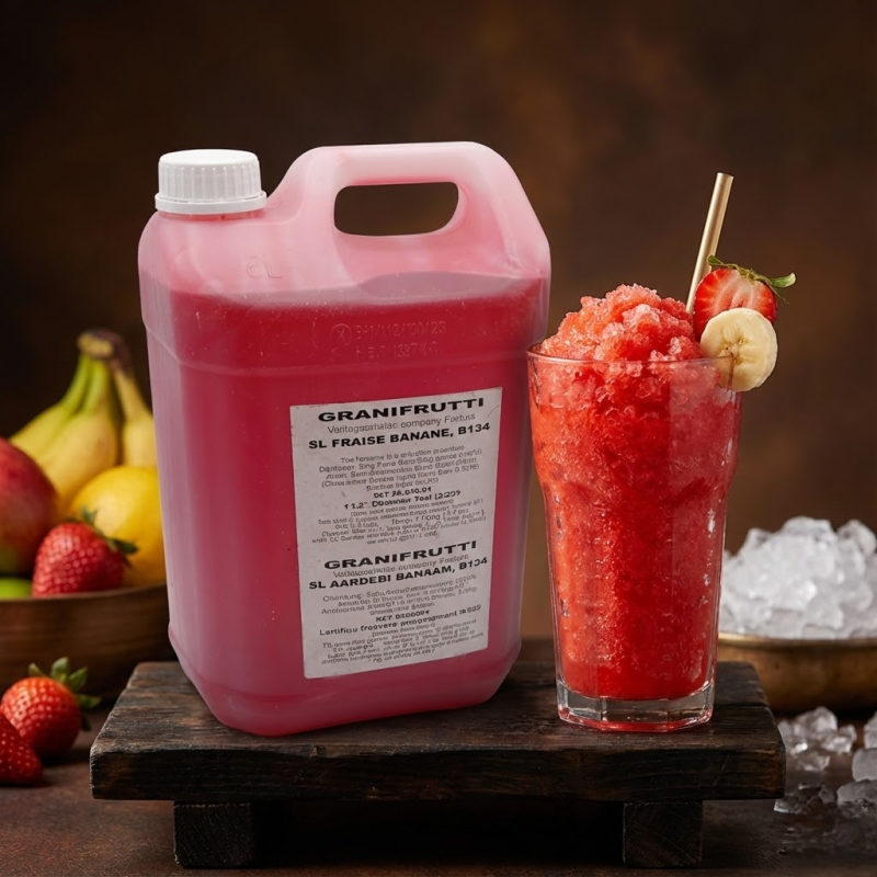 Sirop pour granita Granifrutti goût fraise banane 5L