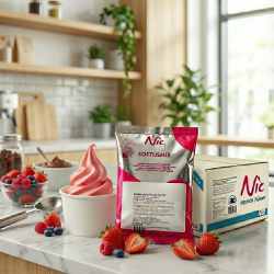 Mix en poudre pour glaces italiennes à la fraise