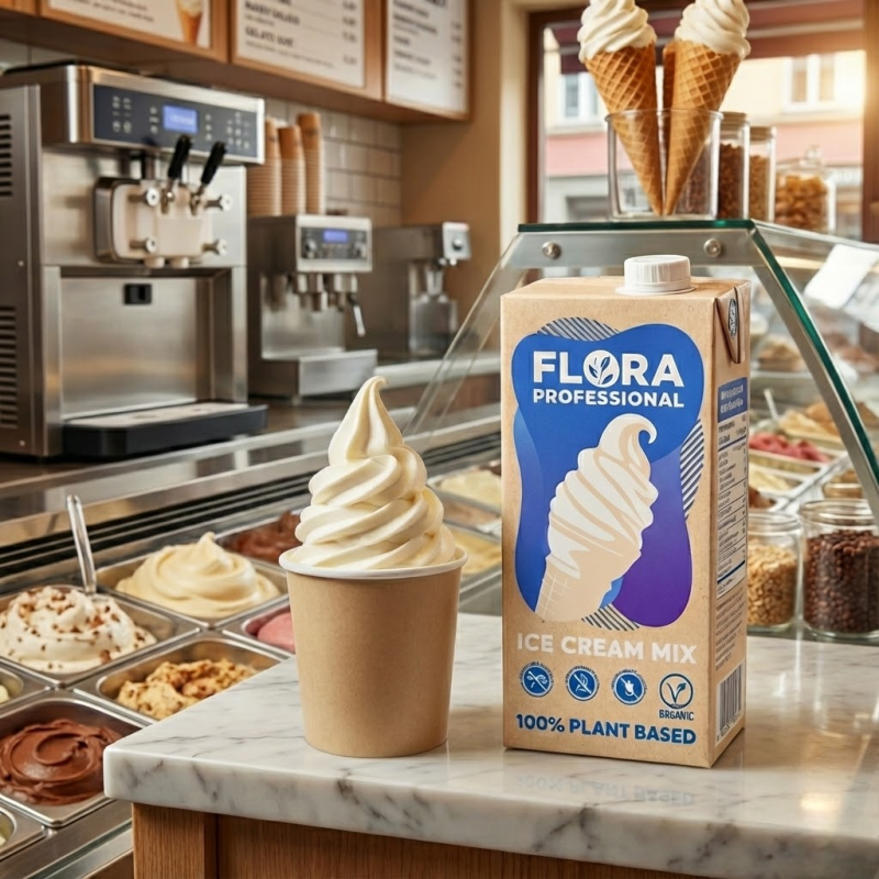 Mix soft ice Flora saveur vanille - 1L