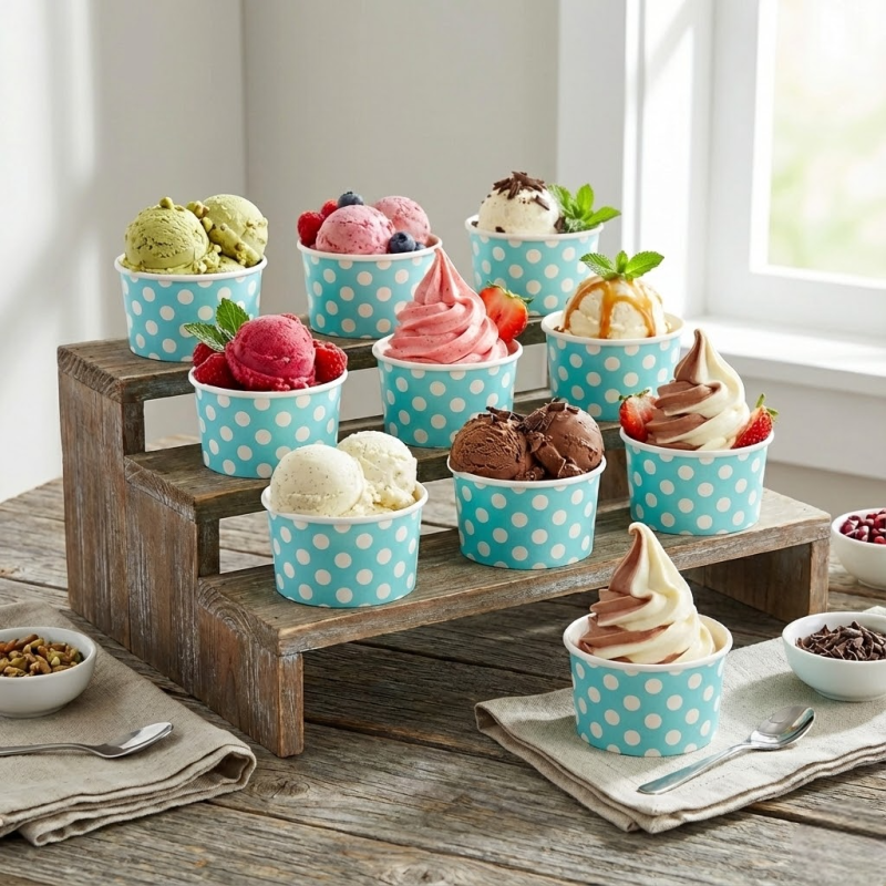 Pot à glace en carton 120 ml