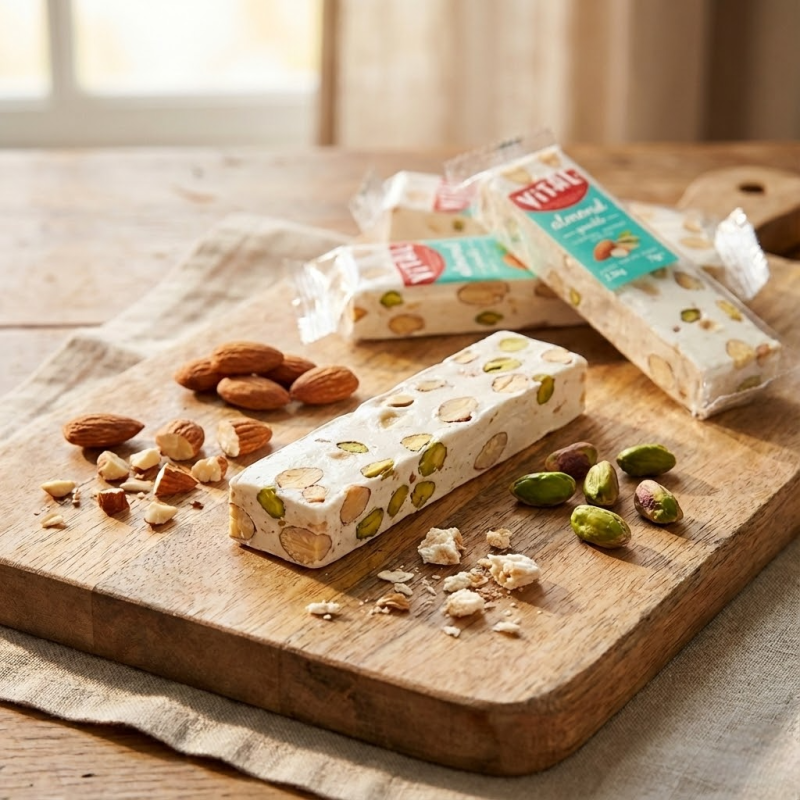 Zachte noga reep met amandel pistache - 12 x 75 g