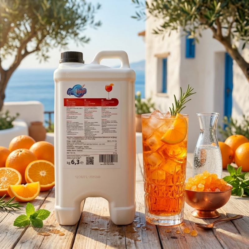 Siroop voor granita-cocktail met spritzsmaak