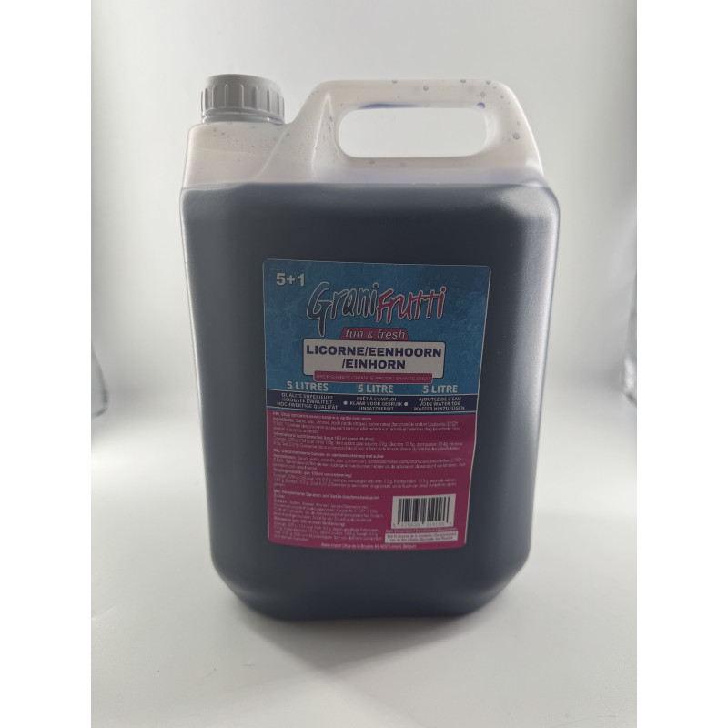 Unicorn granita siroop met tutti frutti smaak - 5L