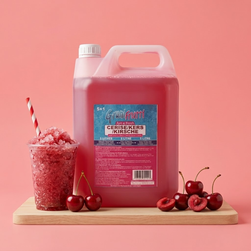 Sirop pour granita au parfum cerise 5L