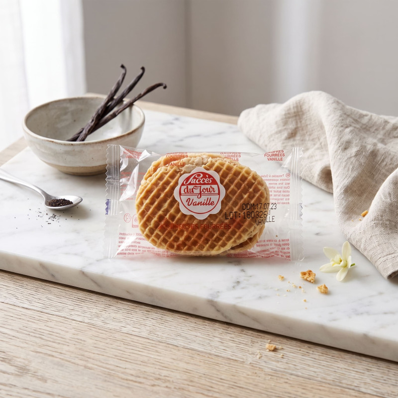 Gaufre fourrée vanille 36 x 3