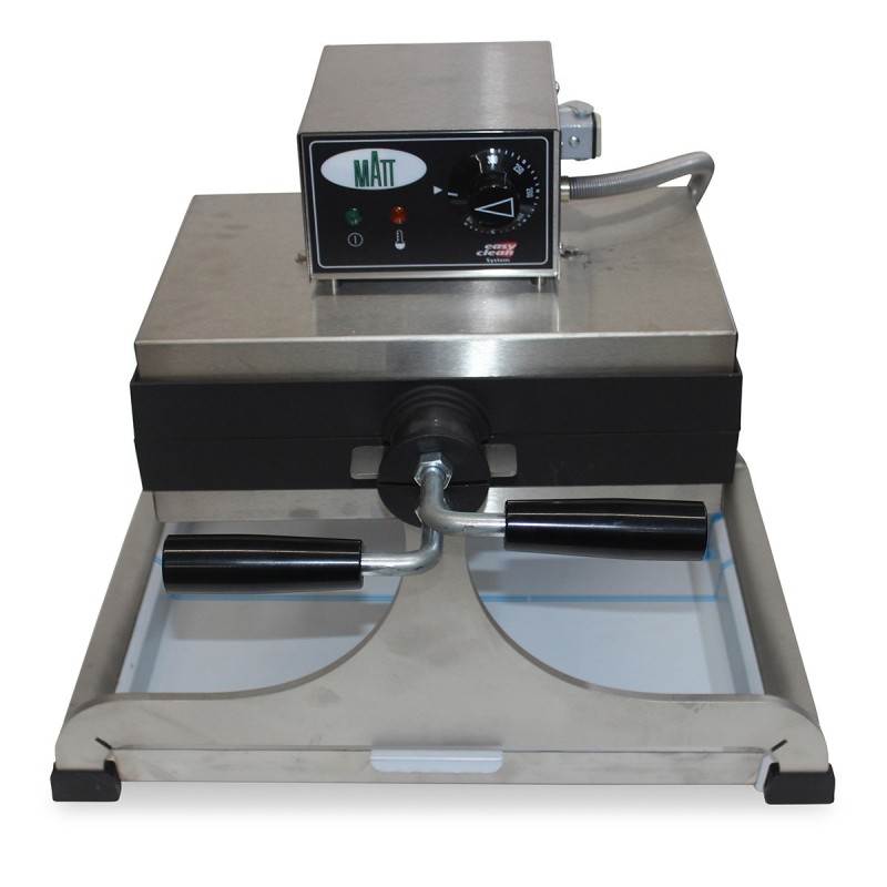 Draaiende dubbele Luikse wafelijzer Matt/Krampouz | Gratis Levering